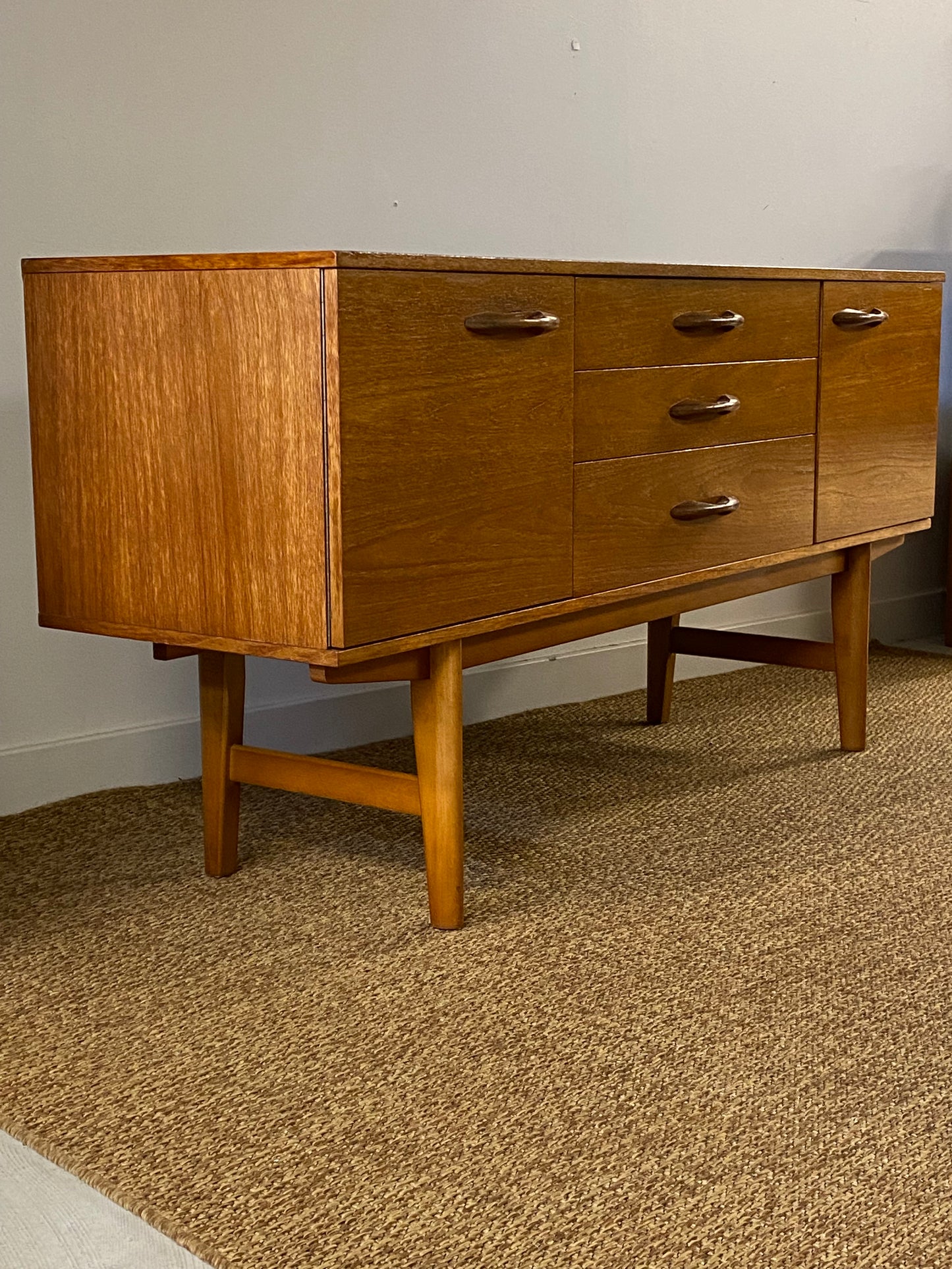 Compact Mid Century Sideboard in Teak